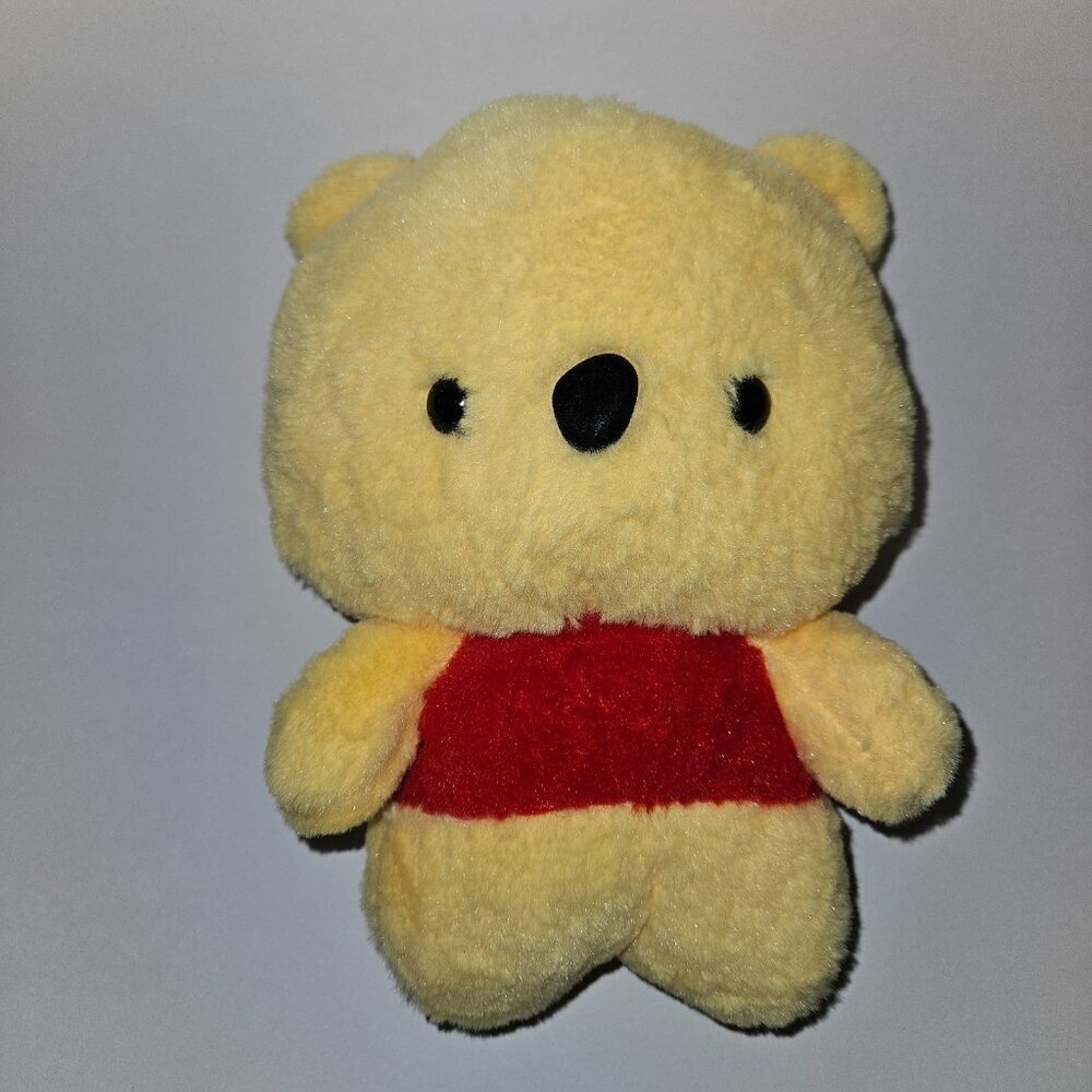 Disney Winnie the Pooh Plush Stuffed Animal Toy Short 8" Chubby Big Head Soft